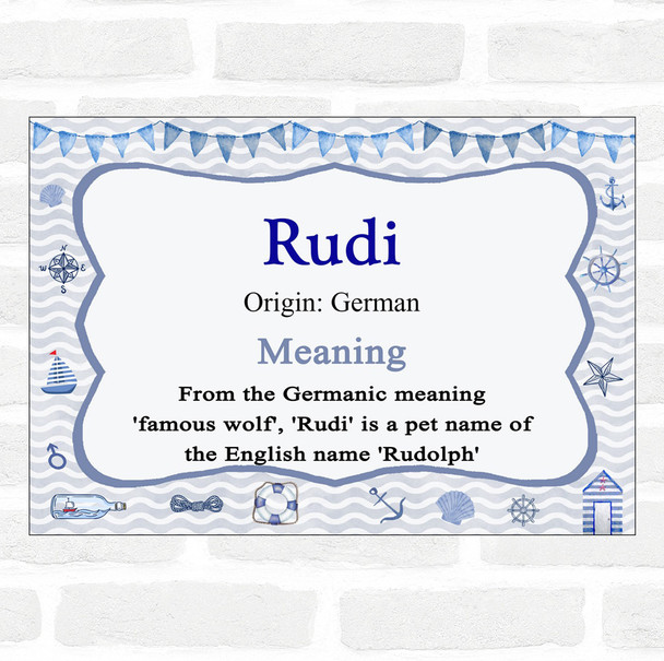 Rudi Name Meaning Nautical Certificate