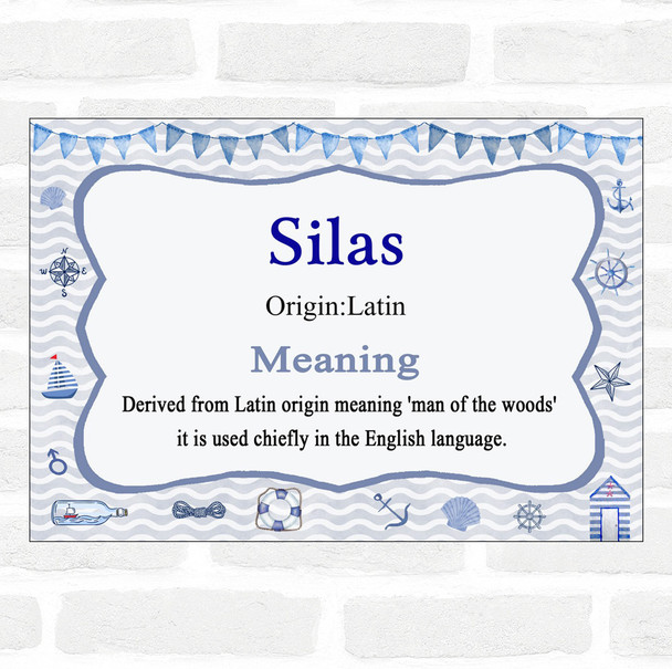 Silas Name Meaning Nautical Certificate