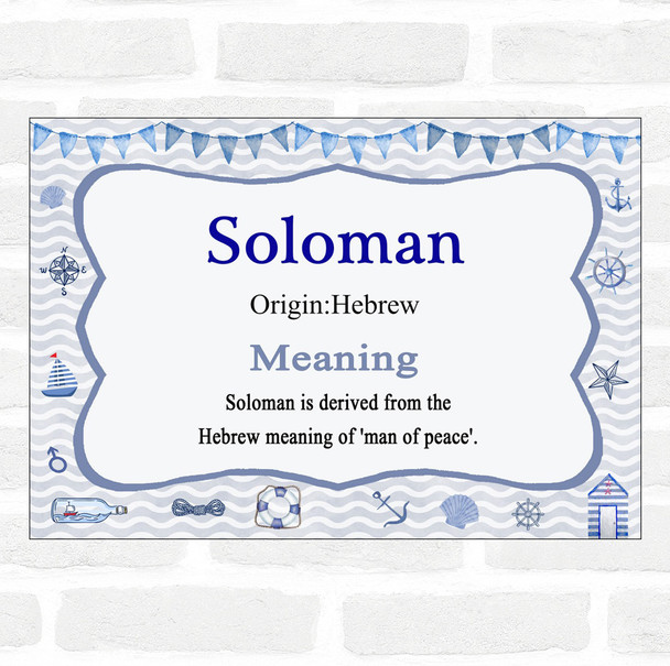 Soloman Name Meaning Nautical Certificate