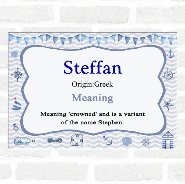 Steffan Name Meaning Nautical Certificate