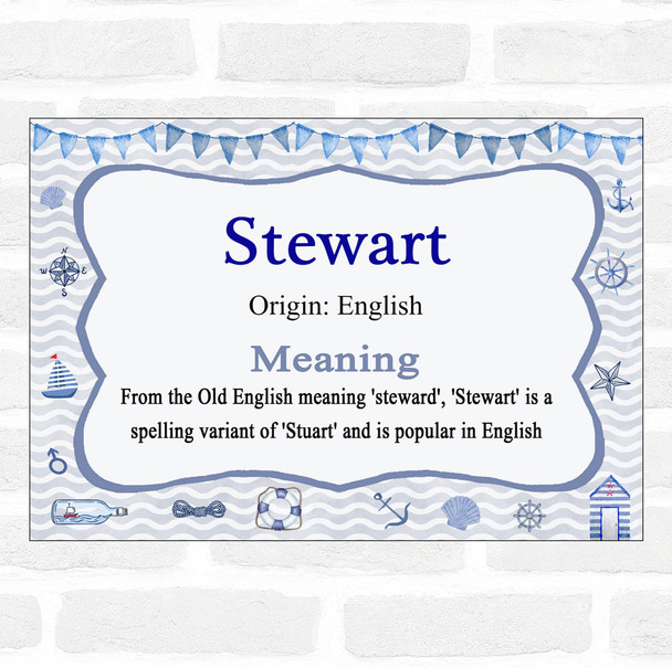 Stewart Name Meaning Nautical Certificate
