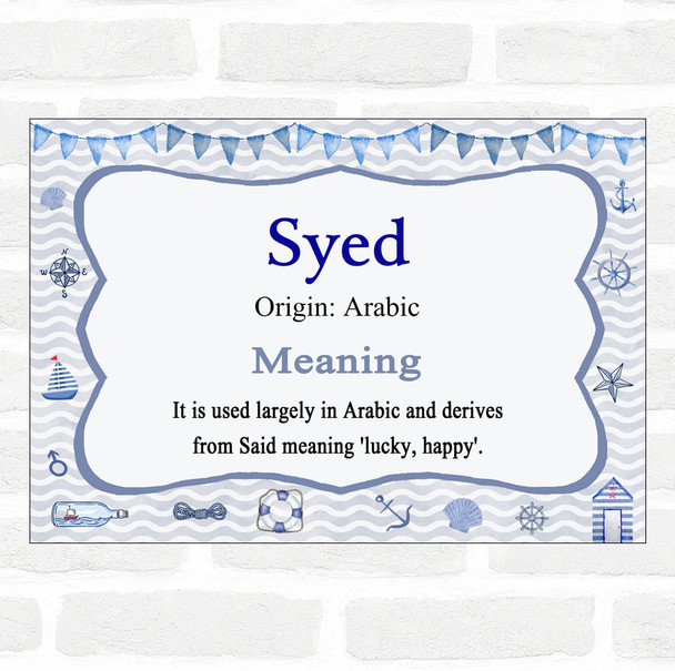 Syed Name Meaning Nautical Certificate