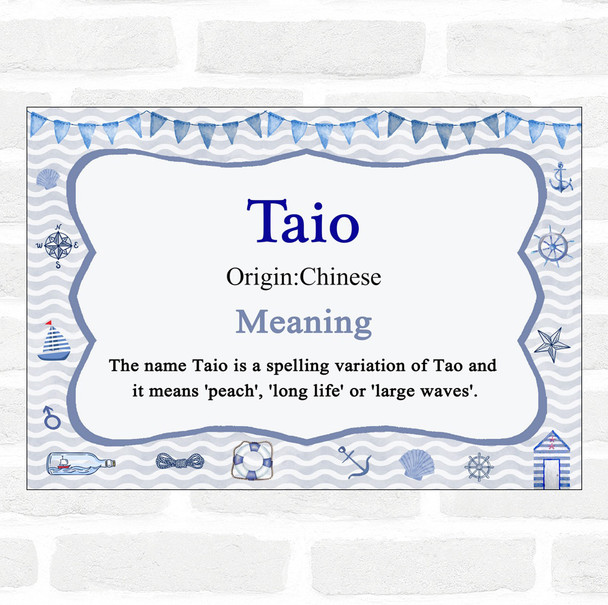 Taio Name Meaning Nautical Certificate