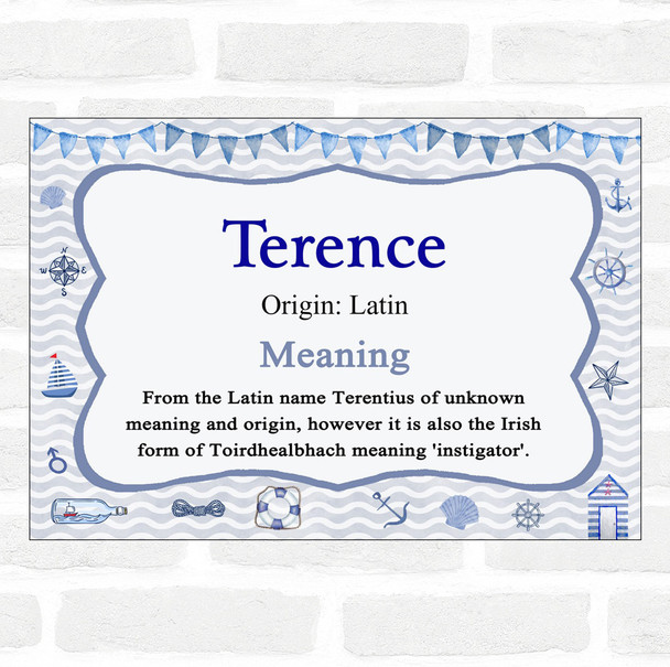 Terence Name Meaning Nautical Certificate