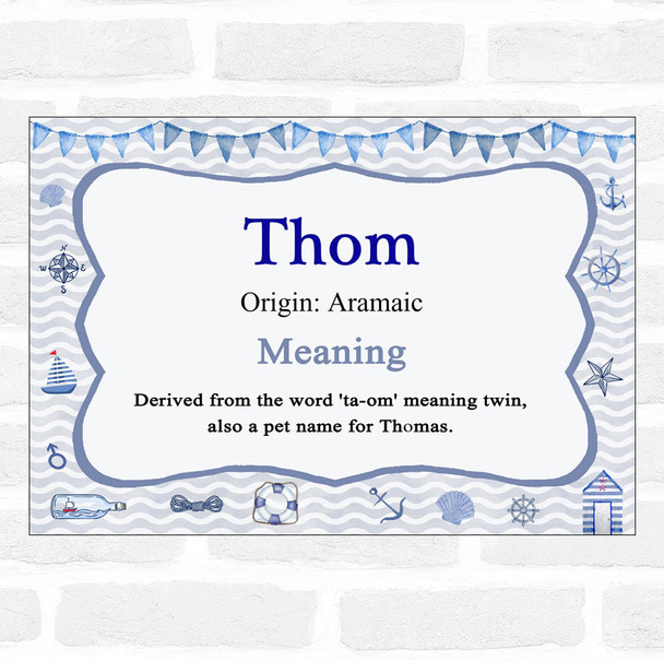 Thom Name Meaning Nautical Certificate