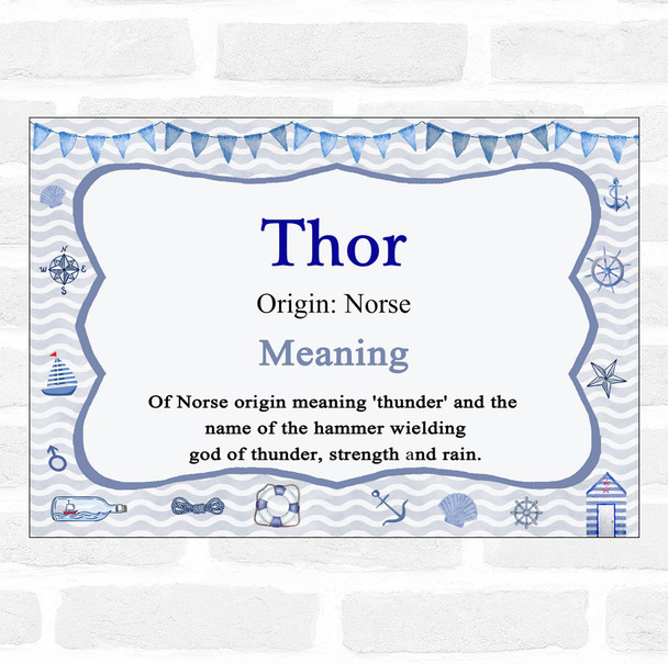 Thor Name Meaning Nautical Certificate