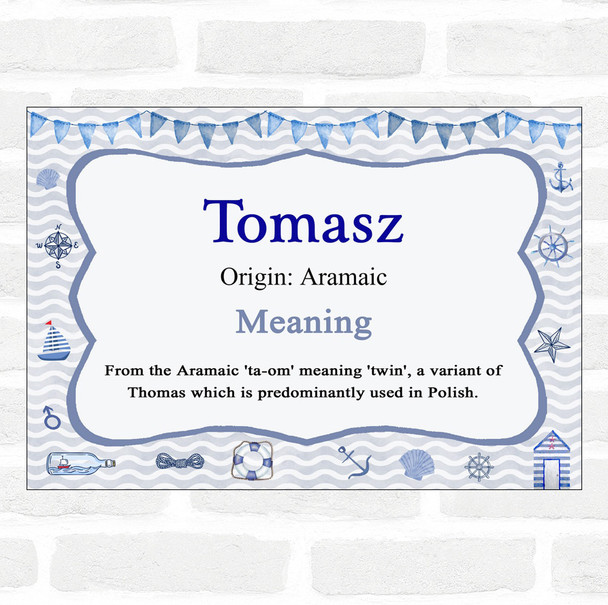 Tomasz Name Meaning Nautical Certificate