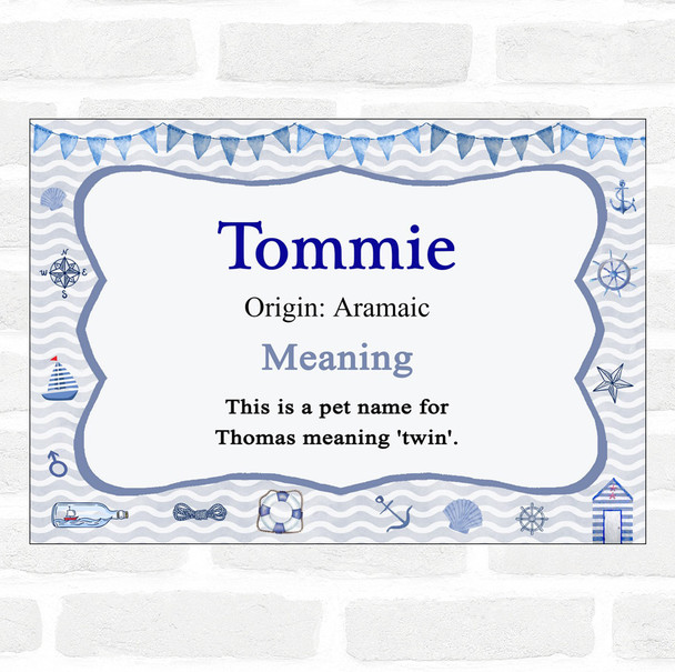 Tommie Name Meaning Nautical Certificate