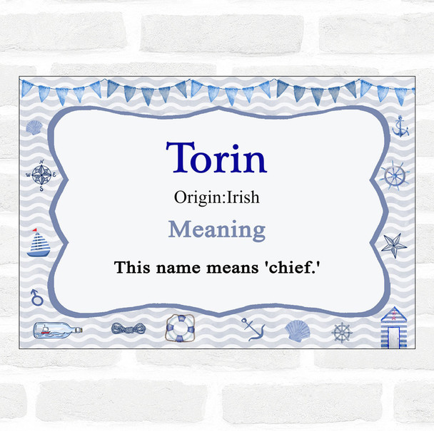 Torin Name Meaning Nautical Certificate