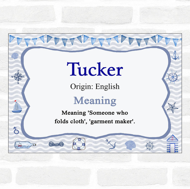 Tucker Name Meaning Nautical Certificate