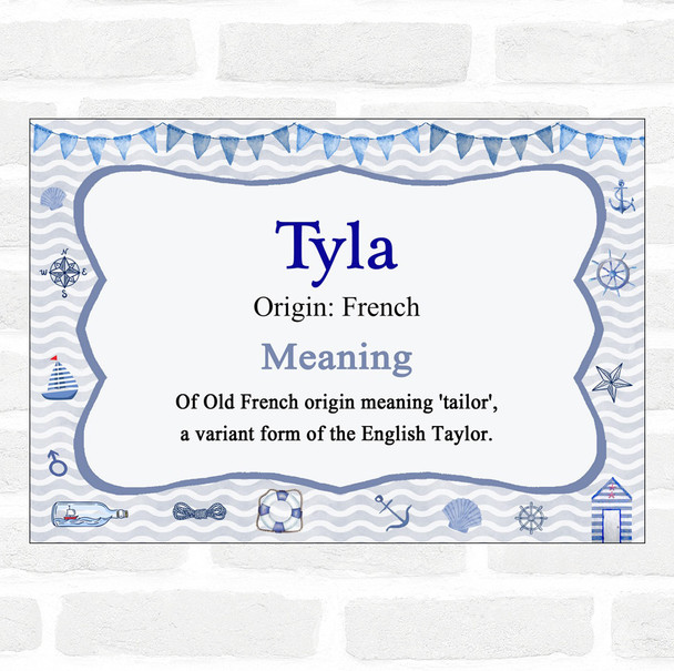 Tyla Name Meaning Nautical Certificate