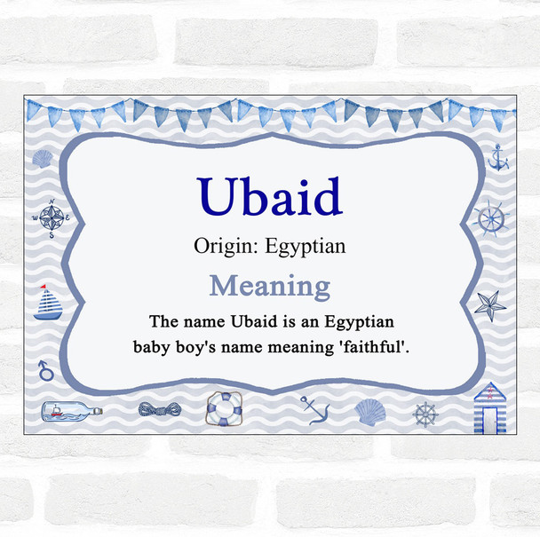 Ubaid Name Meaning Nautical Certificate