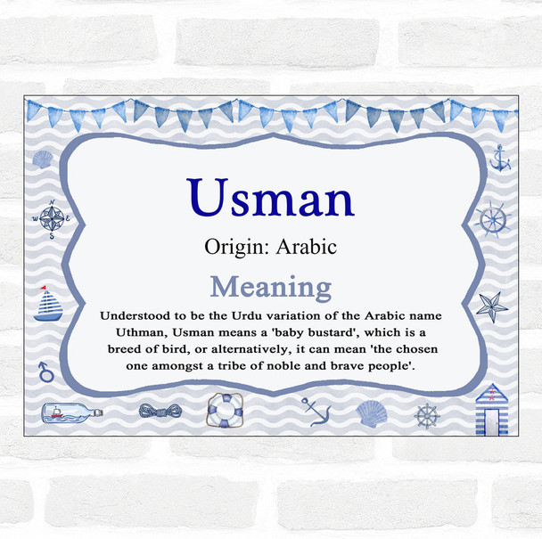Usman Name Meaning Nautical Certificate