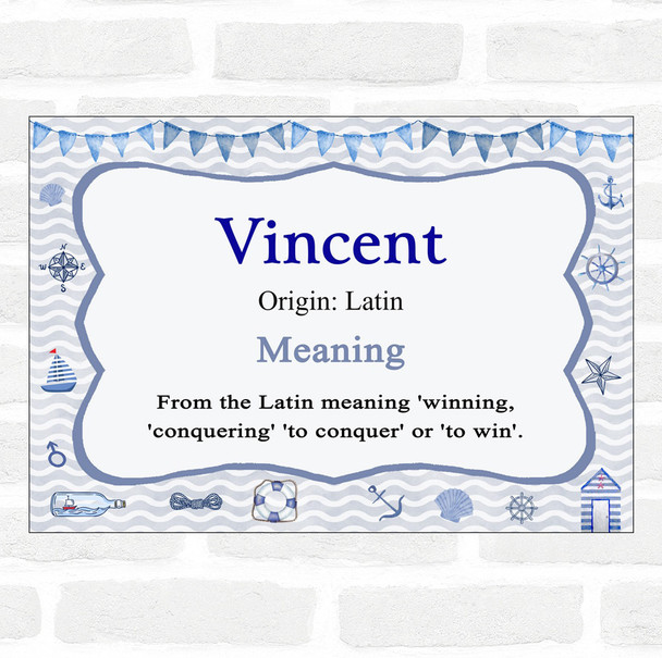 Vincent Name Meaning Nautical Certificate