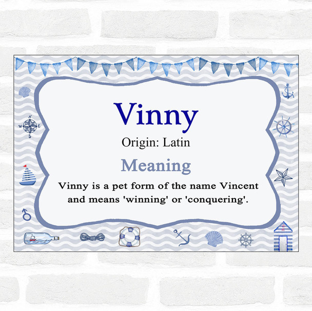 Vinny Name Meaning Nautical Certificate