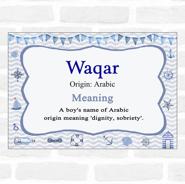 Waqar Name Meaning Nautical Certificate