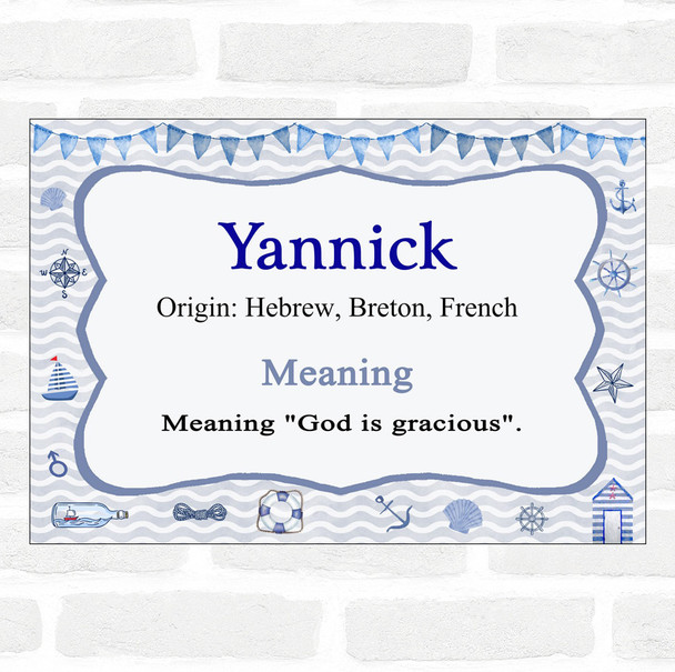 Yannick Name Meaning Nautical Certificate
