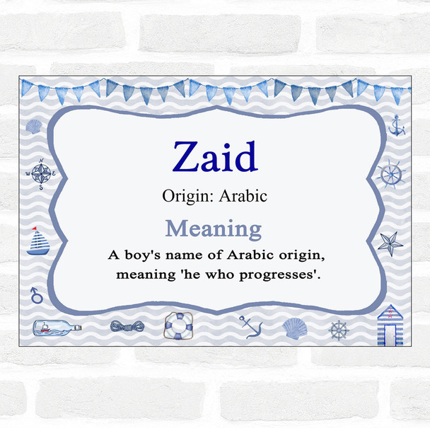 Zaid Name Meaning Nautical Certificate