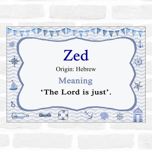 Zed Name Meaning Nautical Certificate