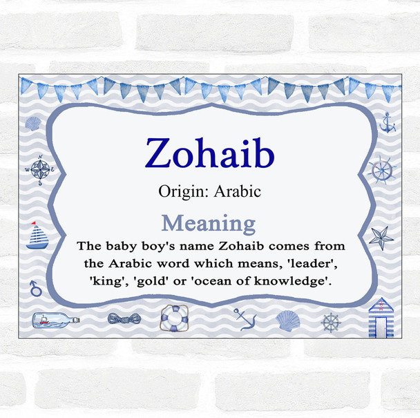 Zohaib Name Meaning Nautical Certificate