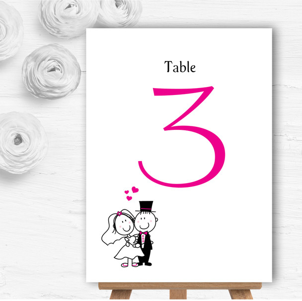 Bride And Groom Personalised Wedding Table Number Name Cards