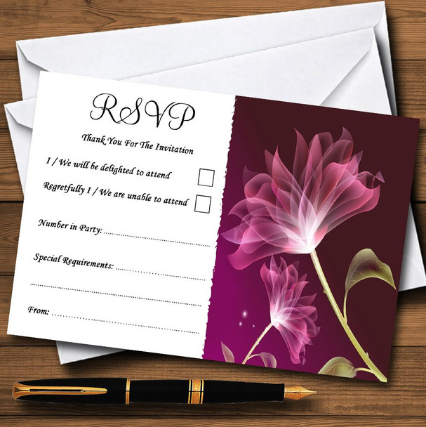 Purple Flower Stunning RSVP Cards