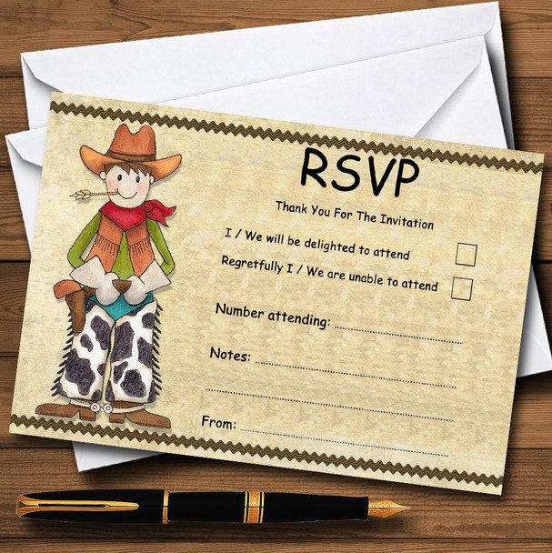 Cowboys And Cowgirls RSVP Cards