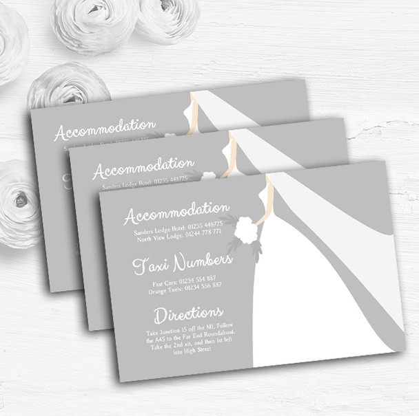 Great White Bride Personalised Wedding Guest Information Cards