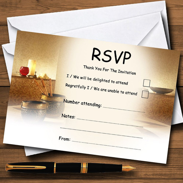 Relaxing Weekend Spa Day RSVP Cards