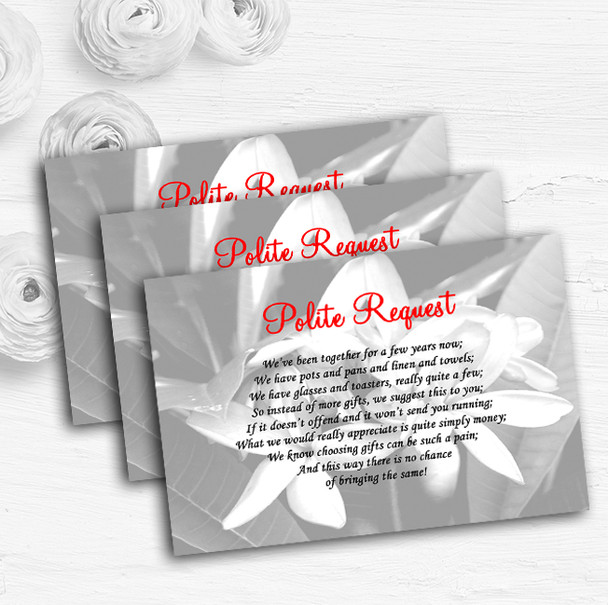 Grey Lily Personalised Wedding Gift Cash Request Money Poem Cards