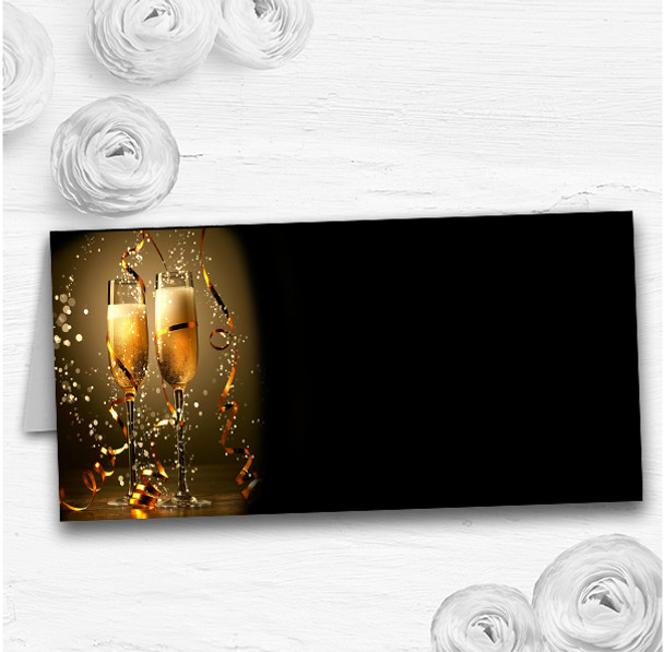 Black Champagne Wedding Table Seating Name Place Cards