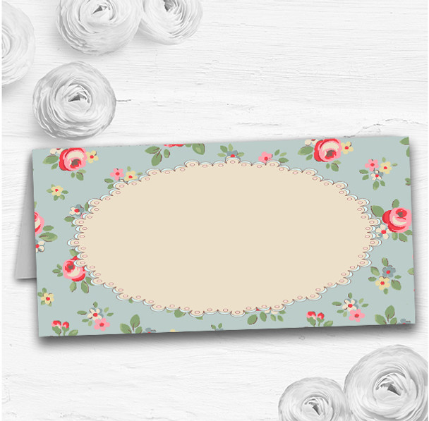 Floral Shabby Chic Inspired Vintage Wedding Table Seating Name Place Cards