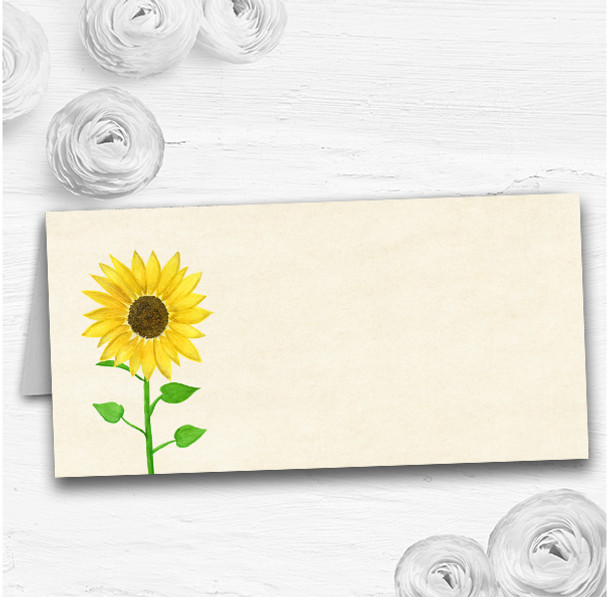 Vintage Sunflower Formal Wedding Table Seating Name Place Cards