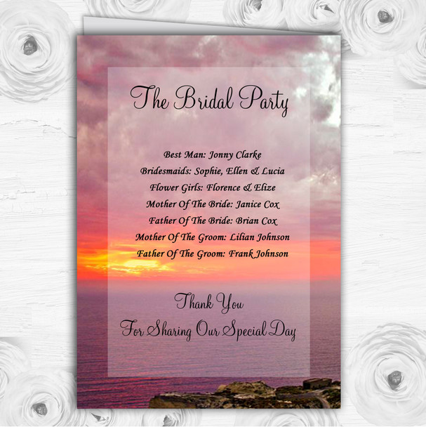 Santorini In Greece Abroad Personalised Wedding Double Cover Order Of Service
