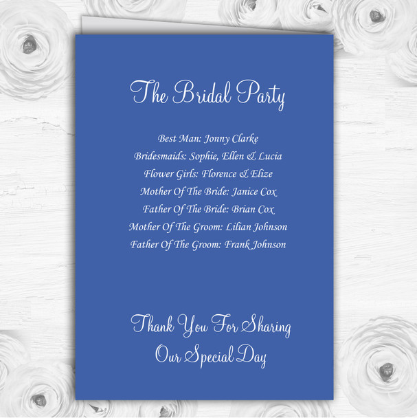 Amalfi Coast Italy Heart Personalised Wedding Double Cover Order Of Service