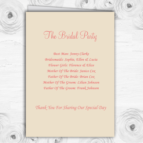 Light Blue And Red Roses Shabby Chic Chintz Wedding Cover Order Of Service