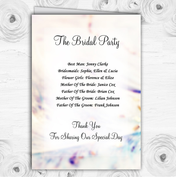 Music Treble Clef Personalised Wedding Double Sided Cover Order Of Service