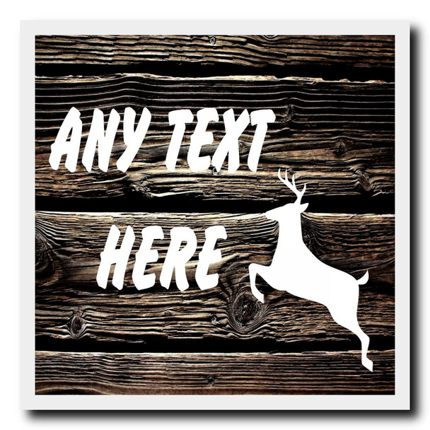 Dark Wood Deer Coaster