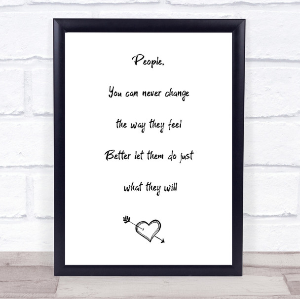 George Michael Kissing A Fool People Song Lyric Quote Print