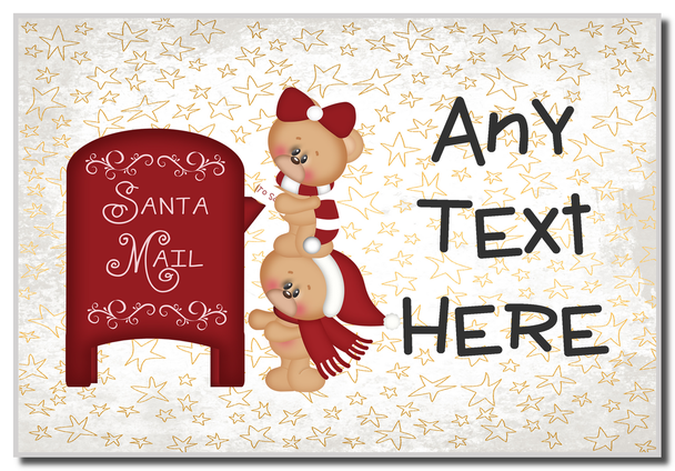 Teddies Mailing Christmas Coaster