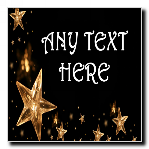Gold Stars Christmas Coaster