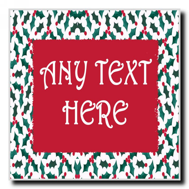 Holly Christmas Coaster