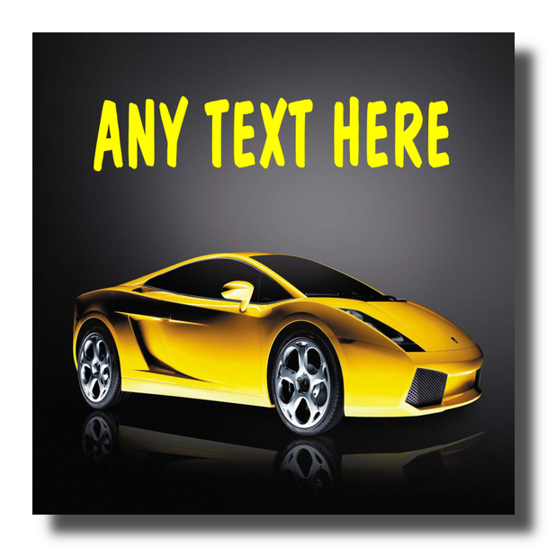 Yellow Lamborghini Gallardo Coaster