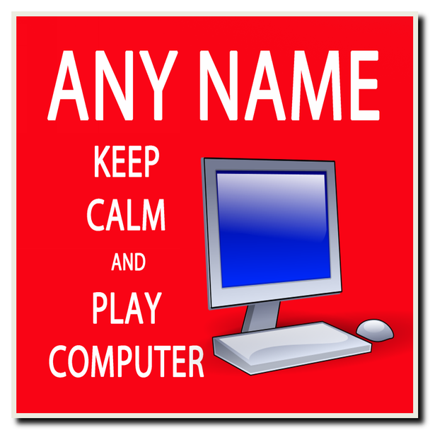 Keep Calm And Play Computer Coaster