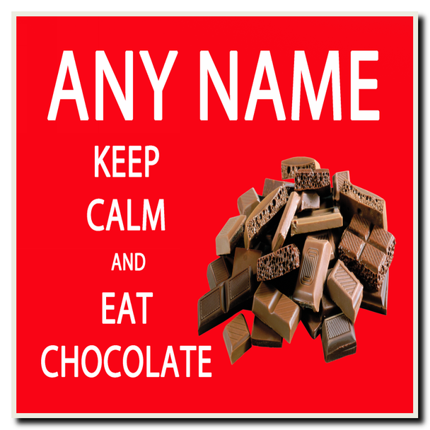 Keep Calm And East Chocolate Red Coaster