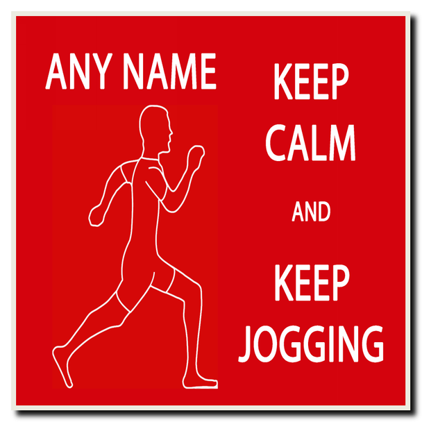 Keep Calm And Keep Jogging Coaster