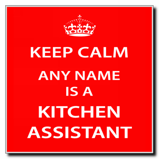 Kitchen Assistant Keep Calm Coaster