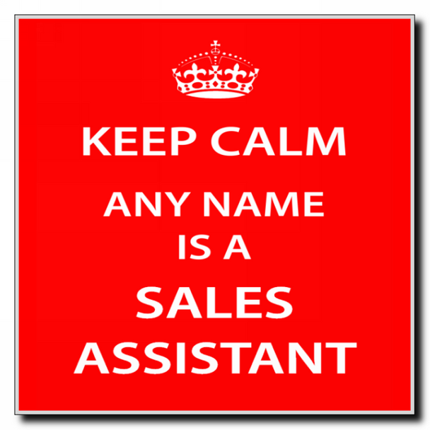 Sales Assistant Keep Calm Coaster