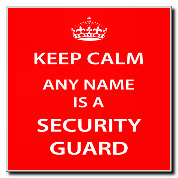 Security Guard Keep Calm Coaster