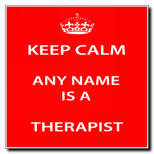 Therapist Keep Calm Coaster